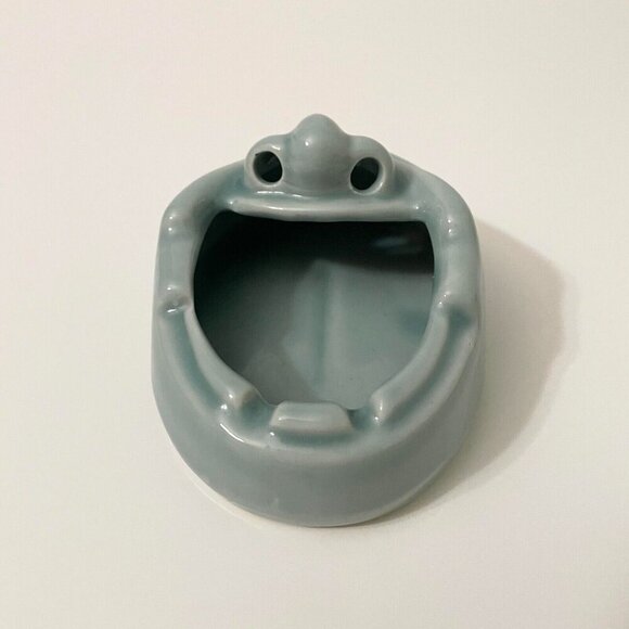 Vintage Glazed Happy Face Open Mouth Ashtray - Picture 3 of 11
